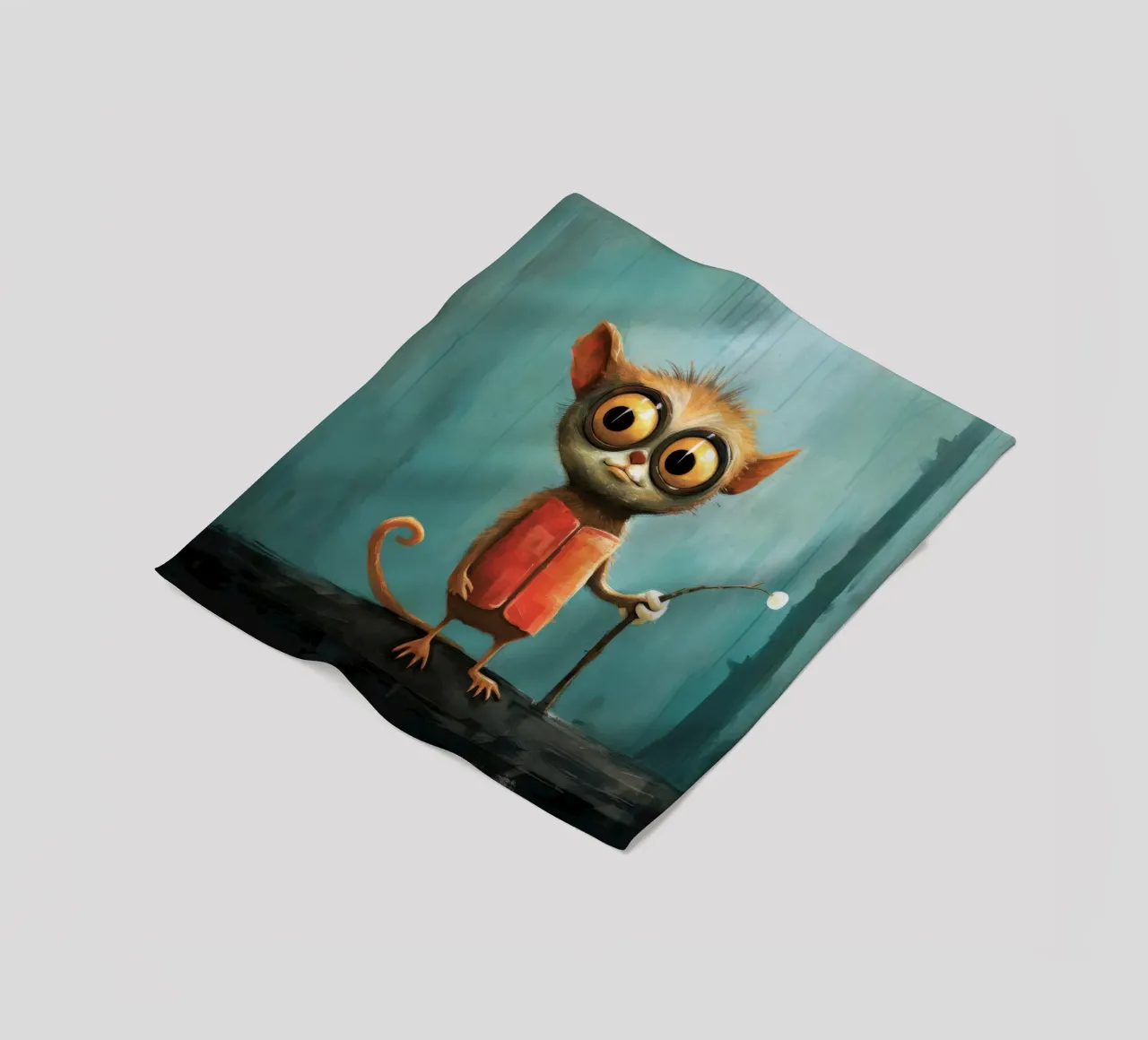 Minimal Tarsier 3 coperta in pile da Minimal Animal Art