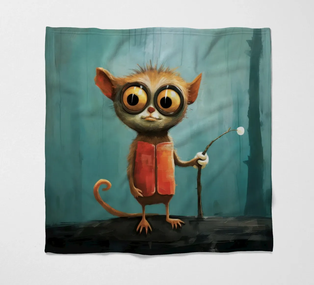 Minimal Tarsier 3 coperta in pile da Minimal Animal Art