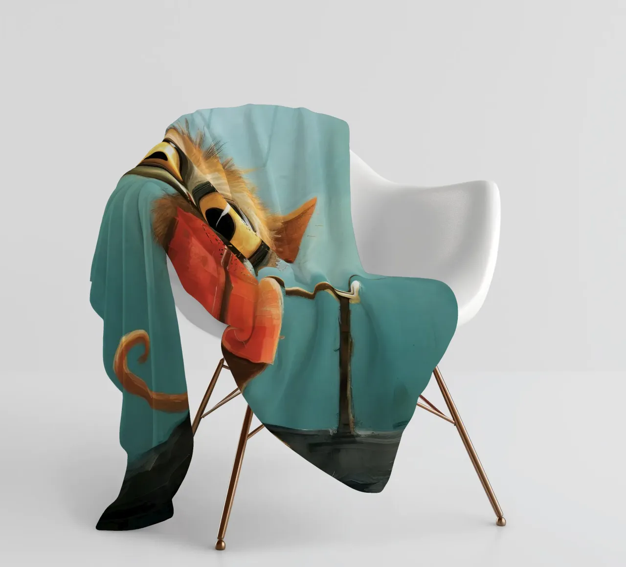 Minimal Tarsier 3 coperta in pile da Minimal Animal Art