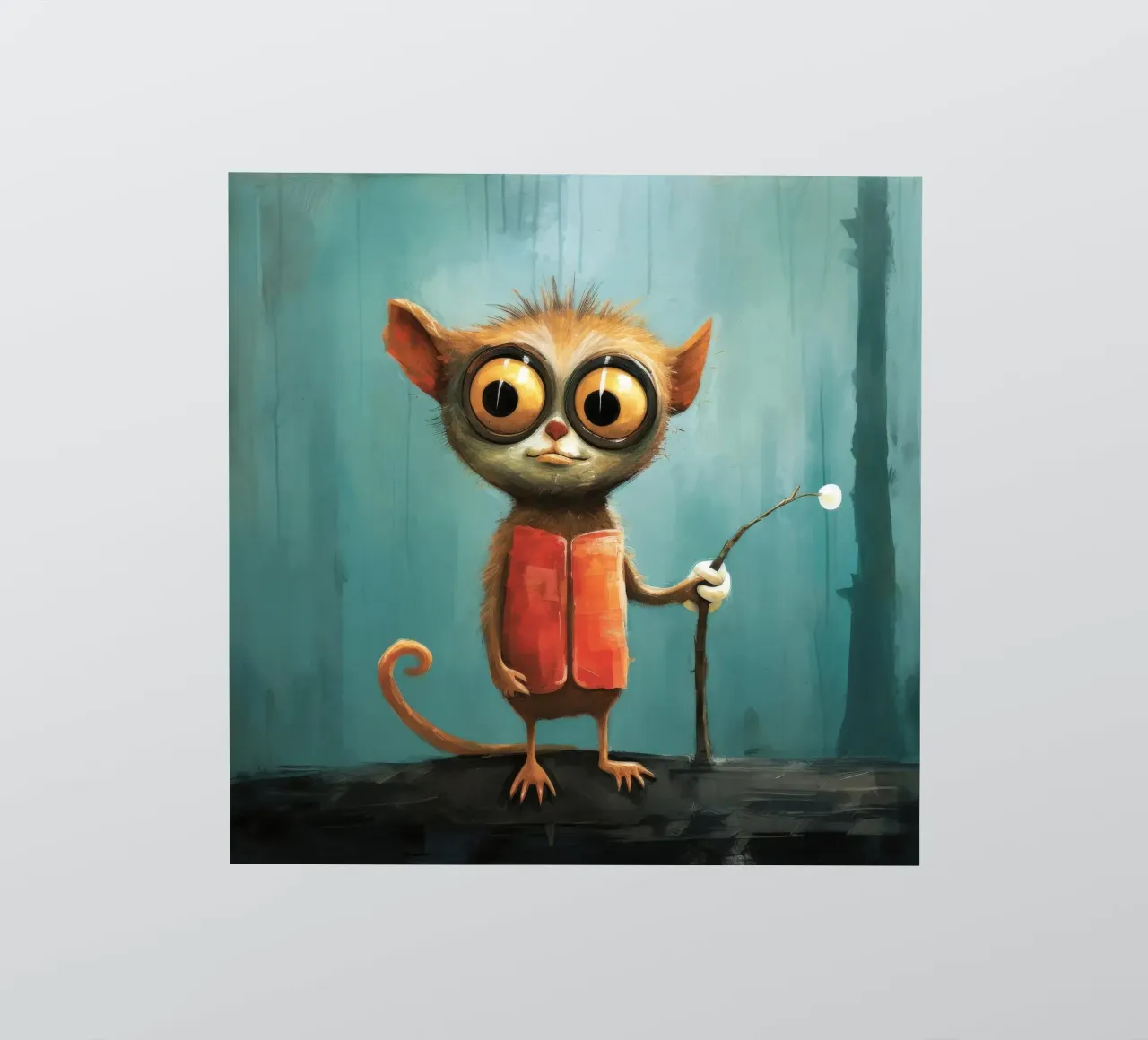 Minimal Tarsier 3 adesivo da Minimal Animal Art