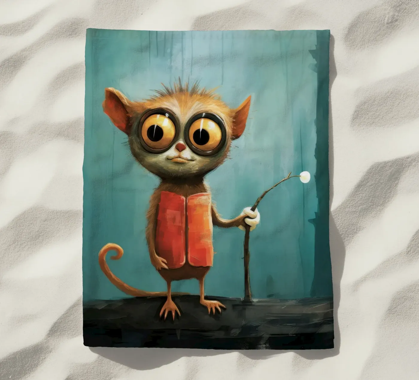 Minimo Tarsier telo mare da Minimal Animal Art