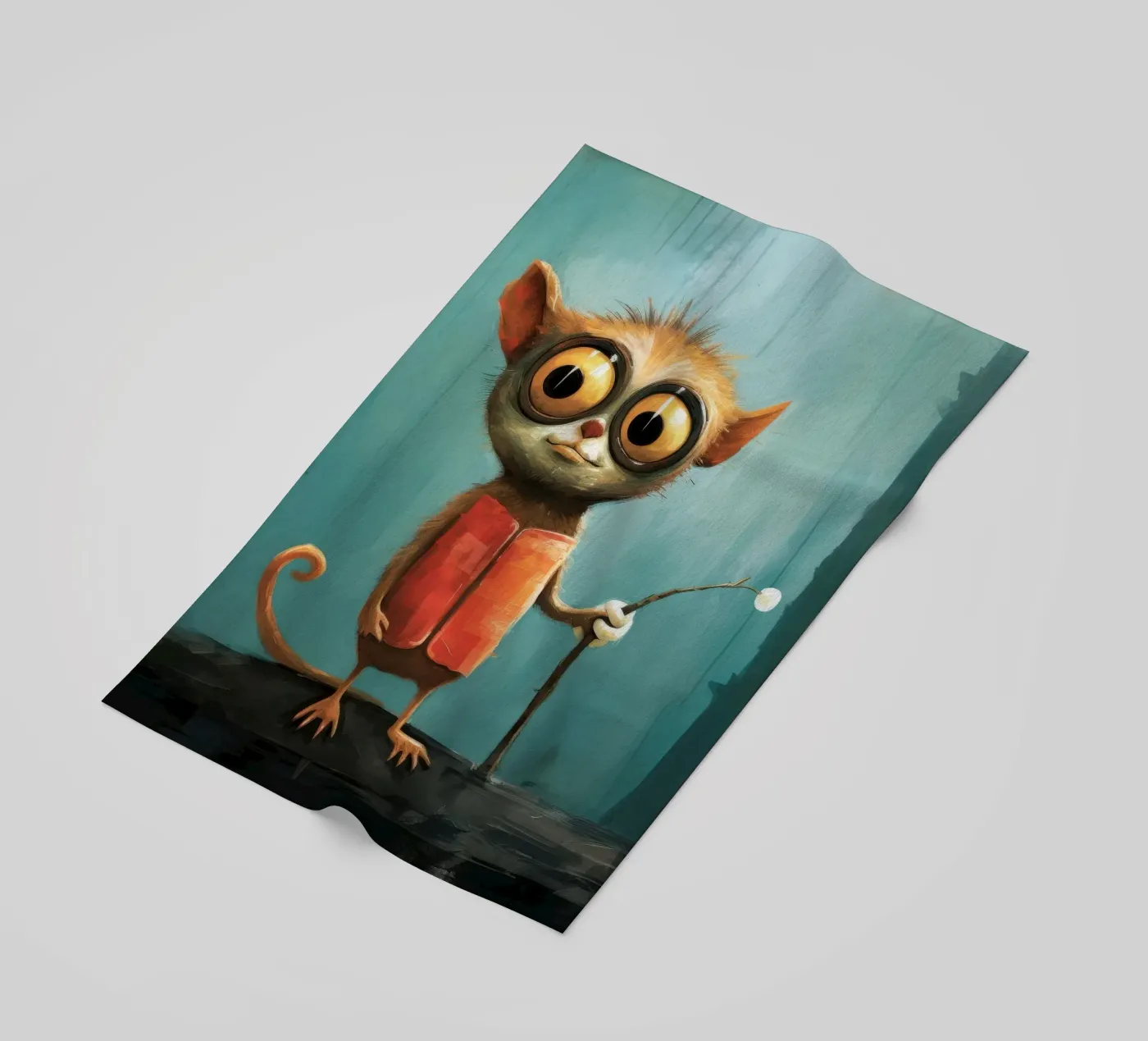 Minimo Tarsier telo mare da Minimal Animal Art