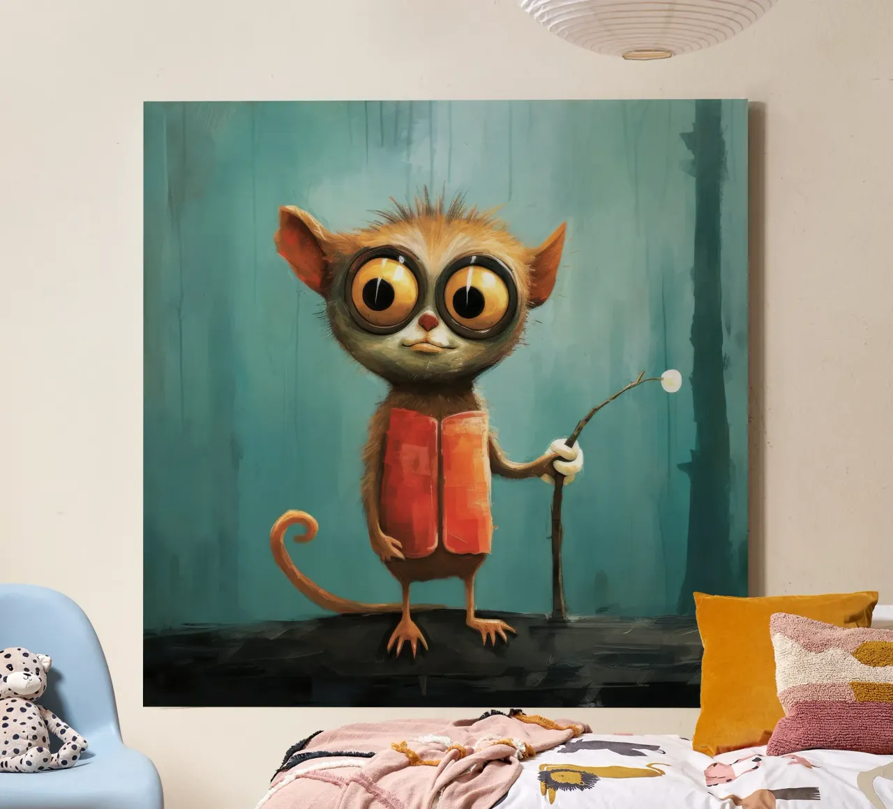 Minimal Tarsier 3 tela da Minimal Animal Art