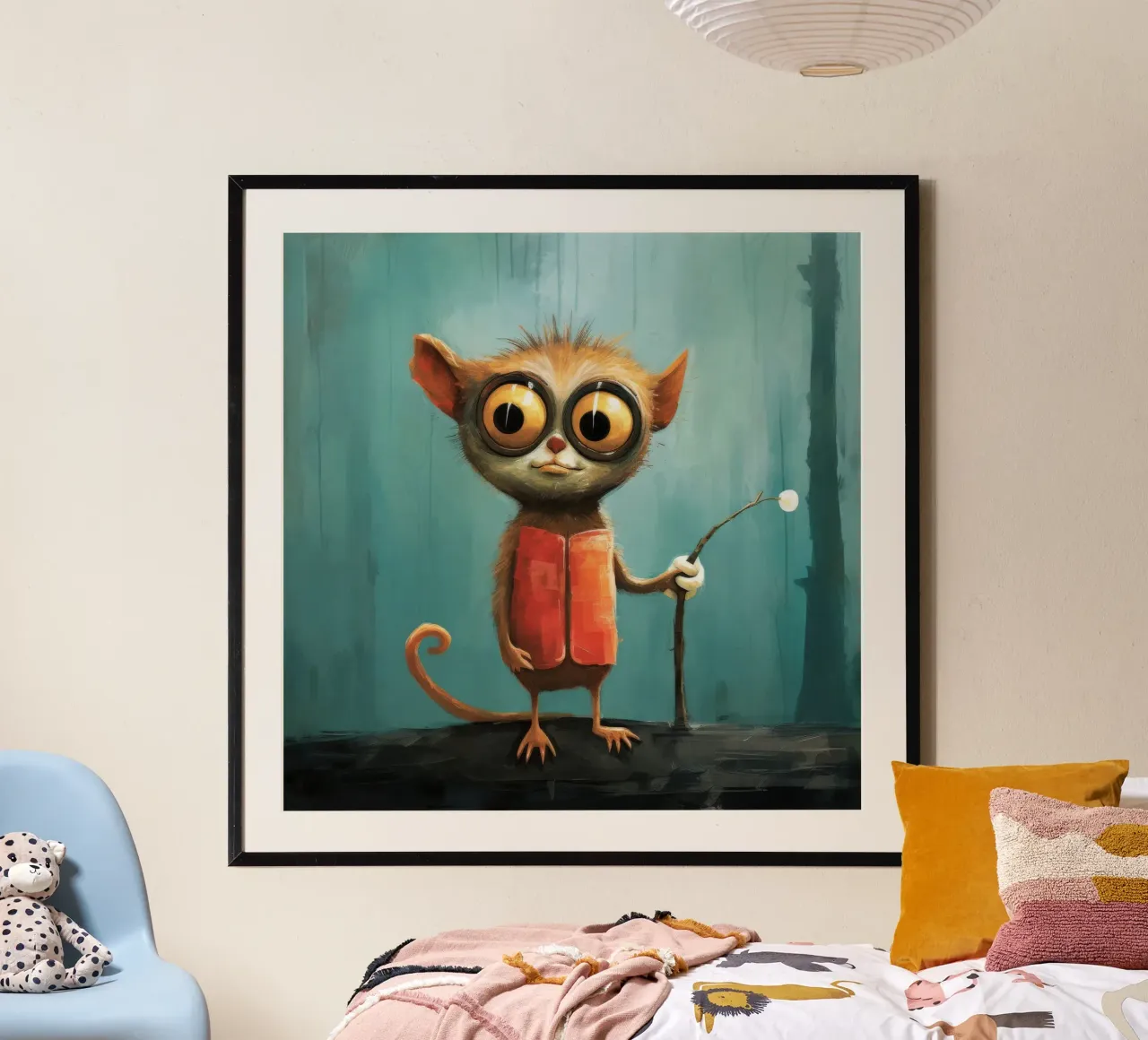 Minimal Tarsier 3 carta hahnemühle da Minimal Animal Art