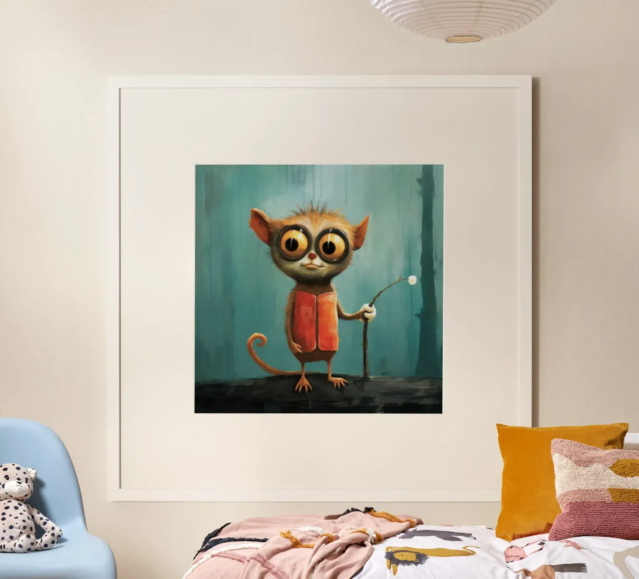 Minimal Tarsier 3 carta hahnemühle da Minimal Animal Art