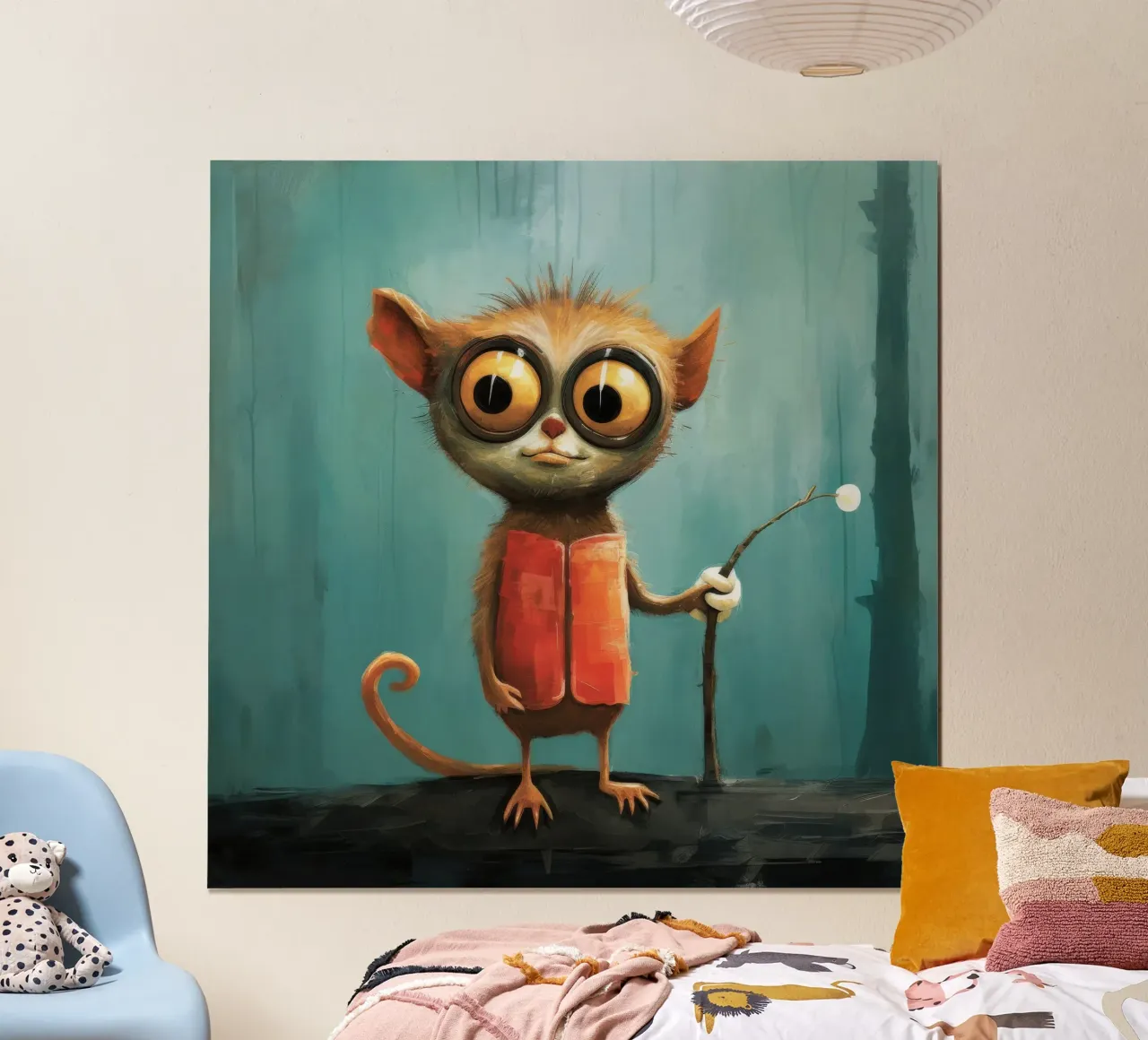 Minimal Tarsier 3 carta hahnemühle da Minimal Animal Art