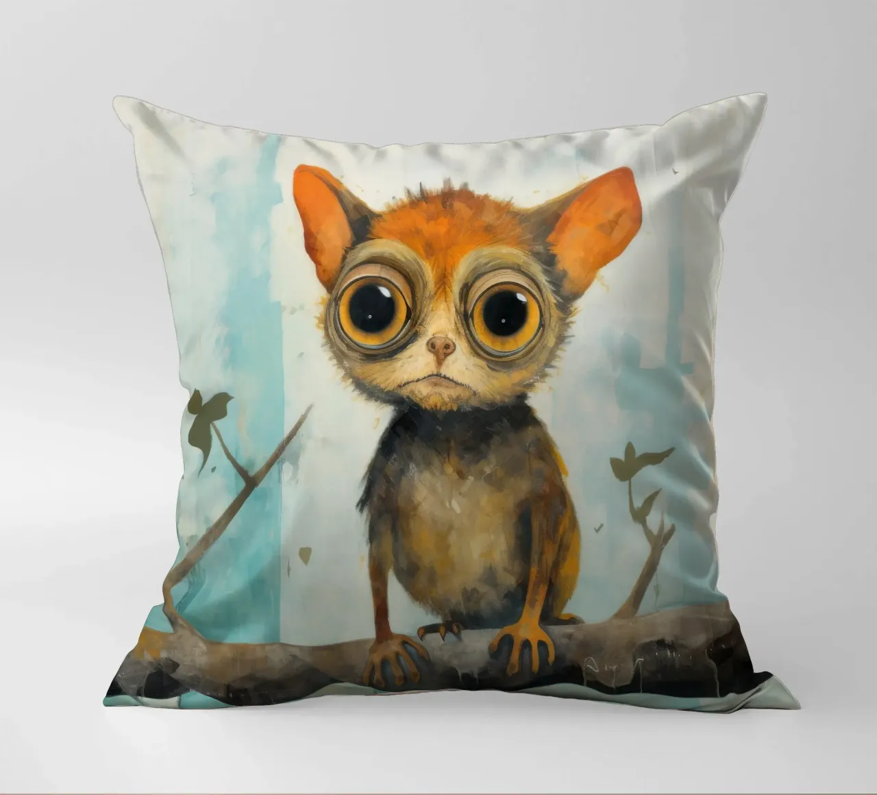 Tarsio minimo 1 cuscino da Minimal Animal Art