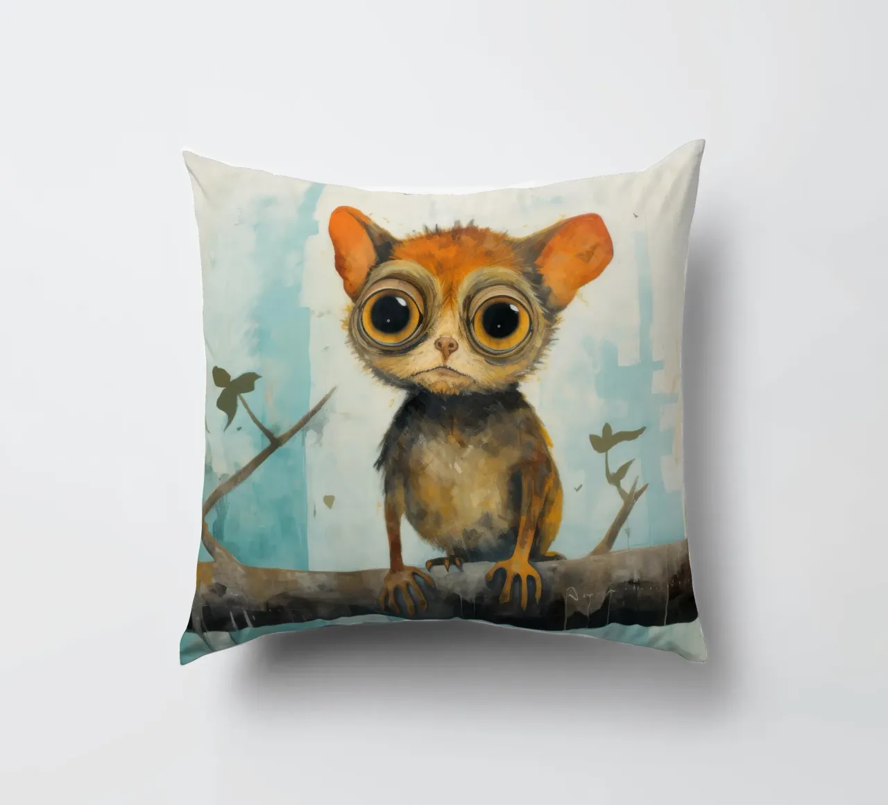 Tarsio minimo 1 cuscino da Minimal Animal Art