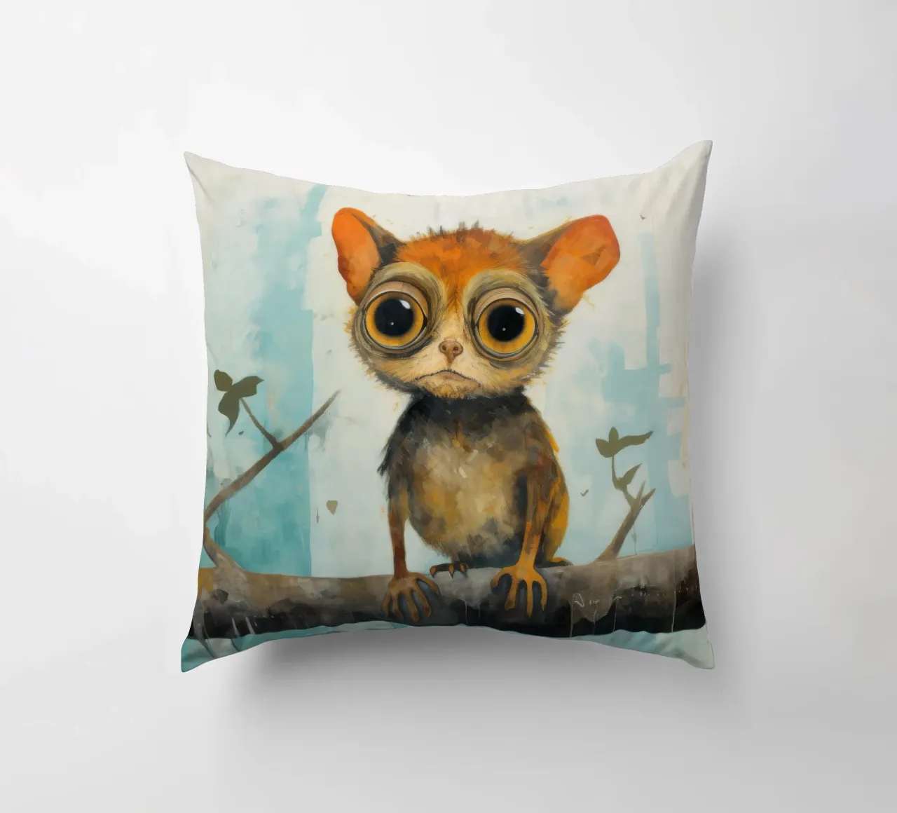 Tarsio minimo 1 cuscino da Minimal Animal Art