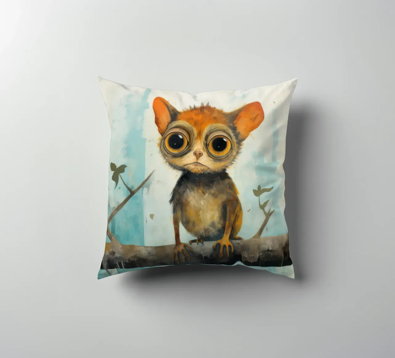 Tarsio minimo 1 cuscino da Minimal Animal Art