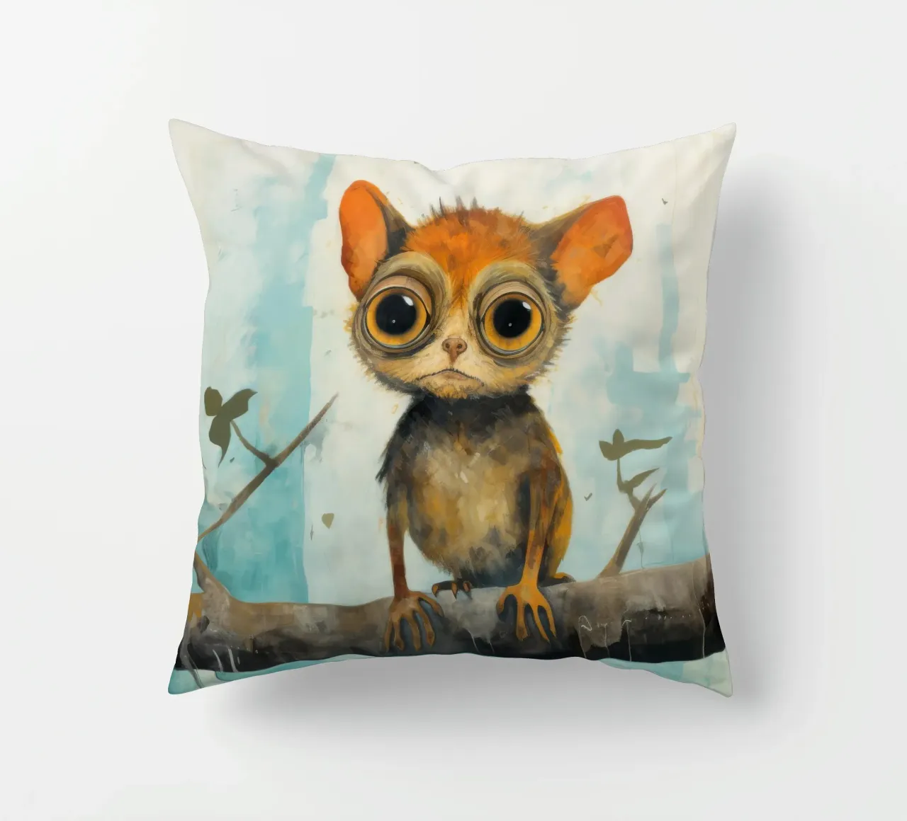 Tarsio minimo 1 cuscino da Minimal Animal Art