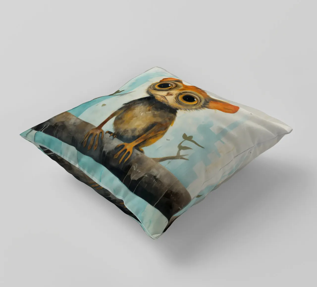 Tarsio minimo 1 cuscino da Minimal Animal Art