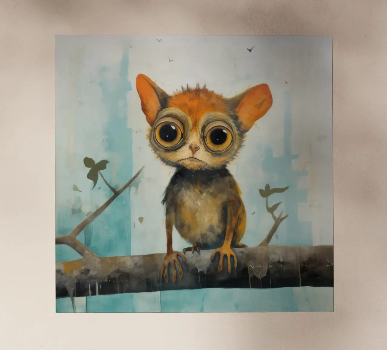 Tarsio minimo 1 pellicola backlit da Minimal Animal Art