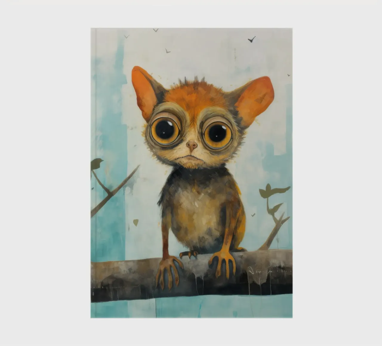 Minimal Tarsier 1 notebook by Minimal Animal Art
