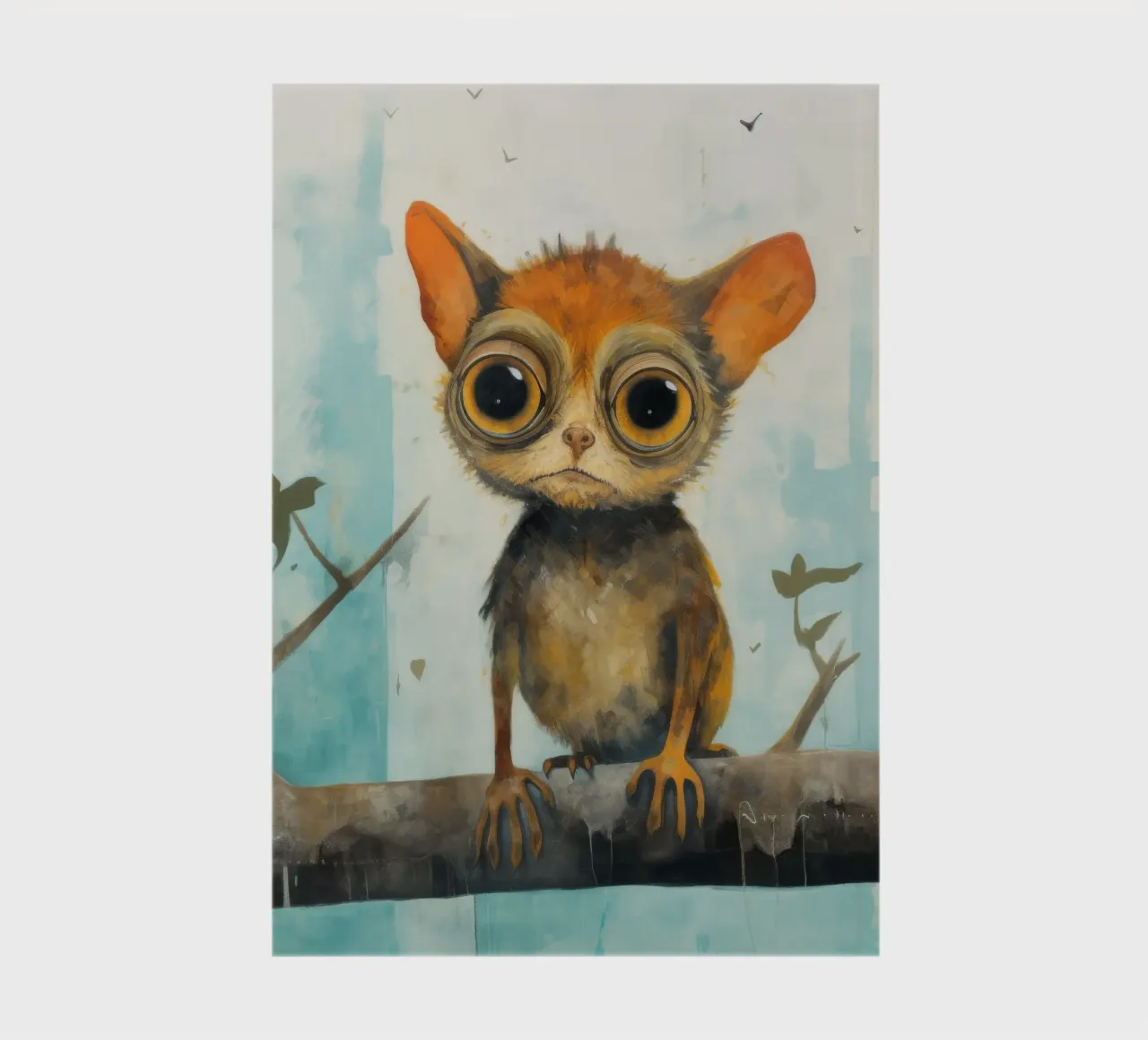Minimal Tarsier 1 notebook by Minimal Animal Art