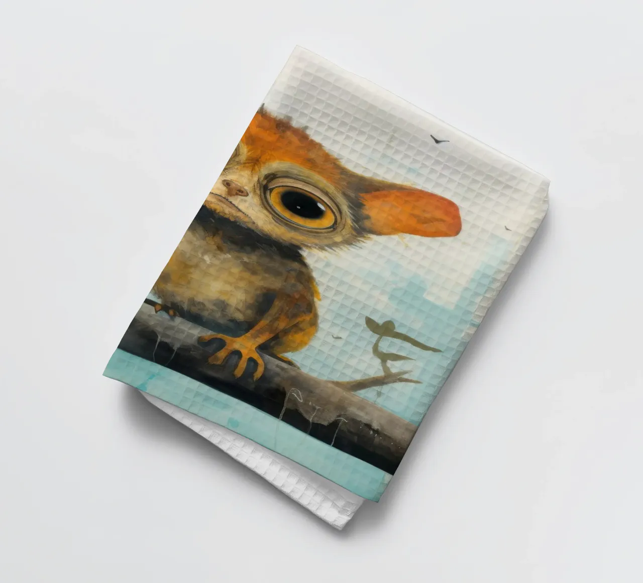 Tarsio minimo 1 canovaccio da cucina da Minimal Animal Art