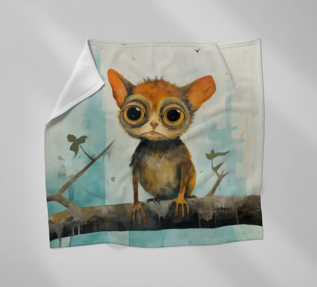 Tarsio minimo 1 coperta in pile da Minimal Animal Art