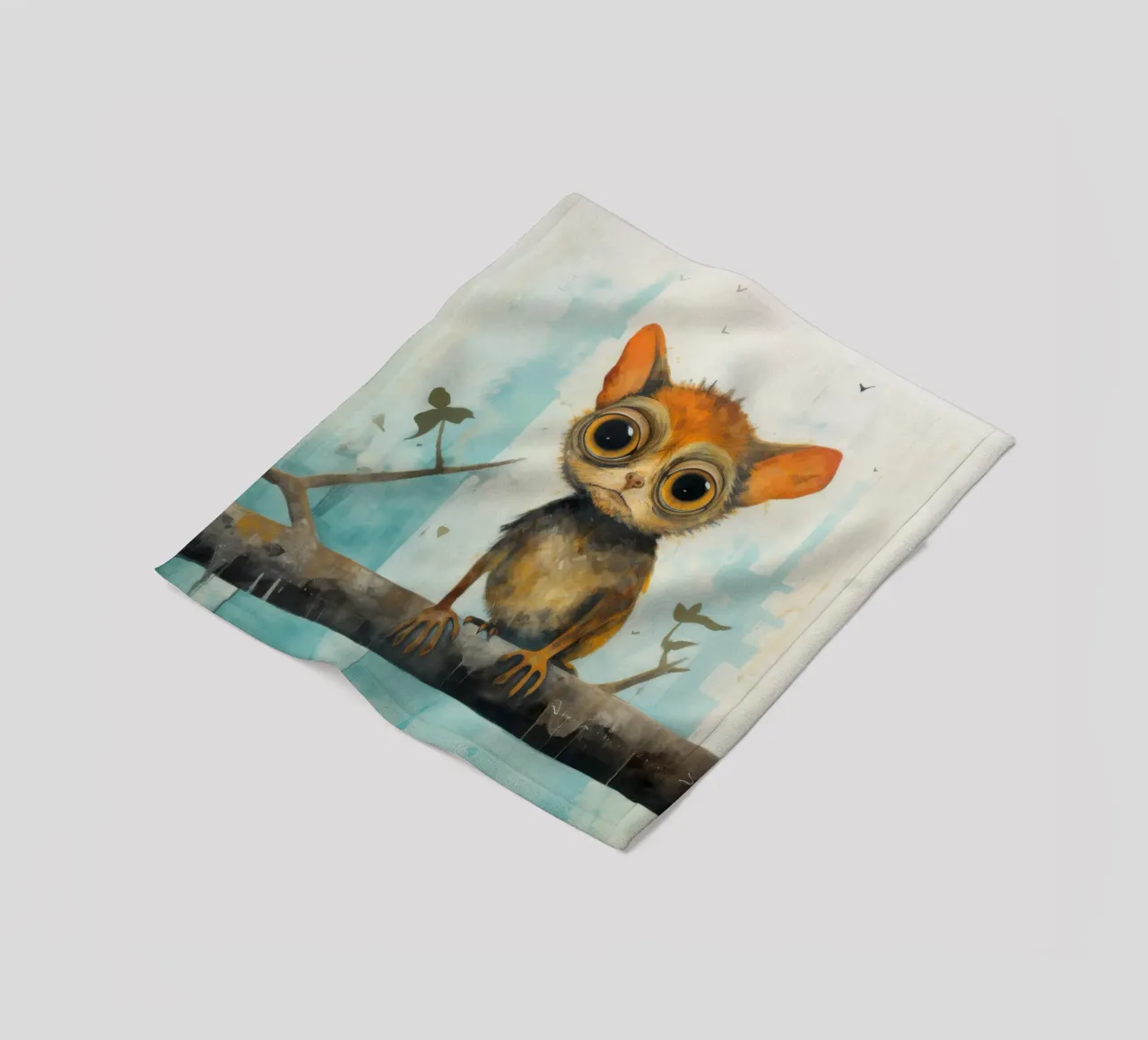 Tarsio minimo 1 coperta in pile da Minimal Animal Art