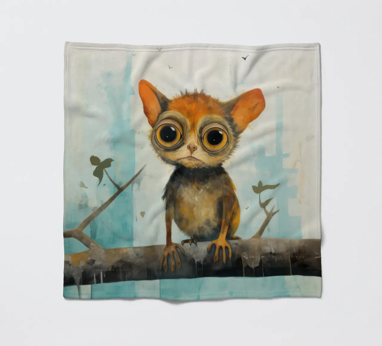 Tarsio minimo 1 coperta in pile da Minimal Animal Art