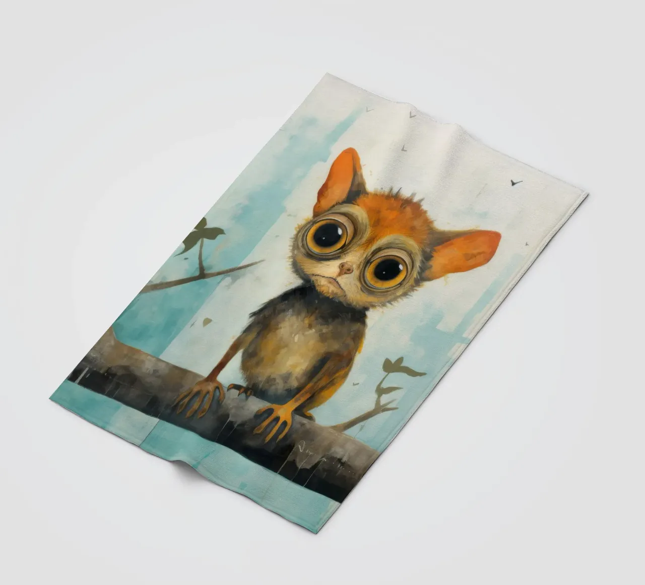 Tarsio minimo 1 coperta in pile da Minimal Animal Art