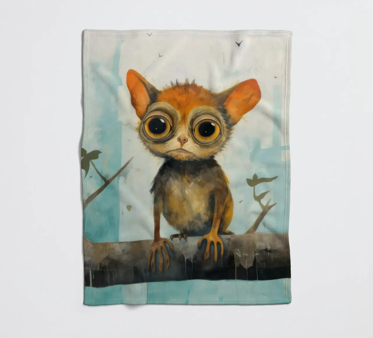 Tarsio minimo 1 coperta in pile da Minimal Animal Art