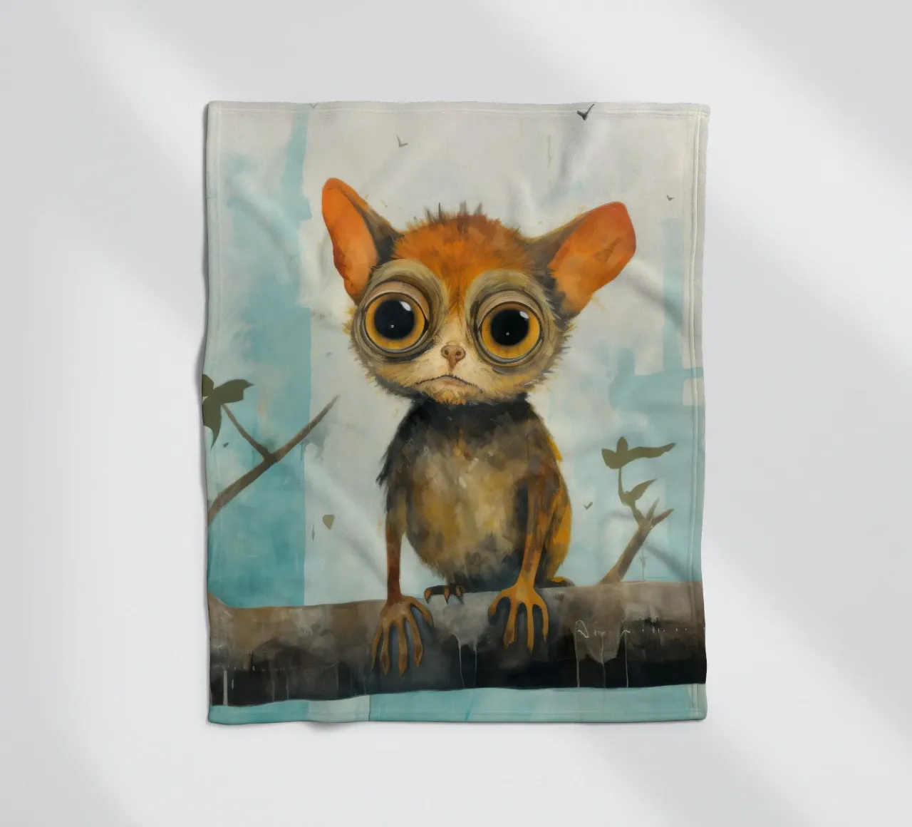 Tarsio minimo 1 coperta in pile da Minimal Animal Art