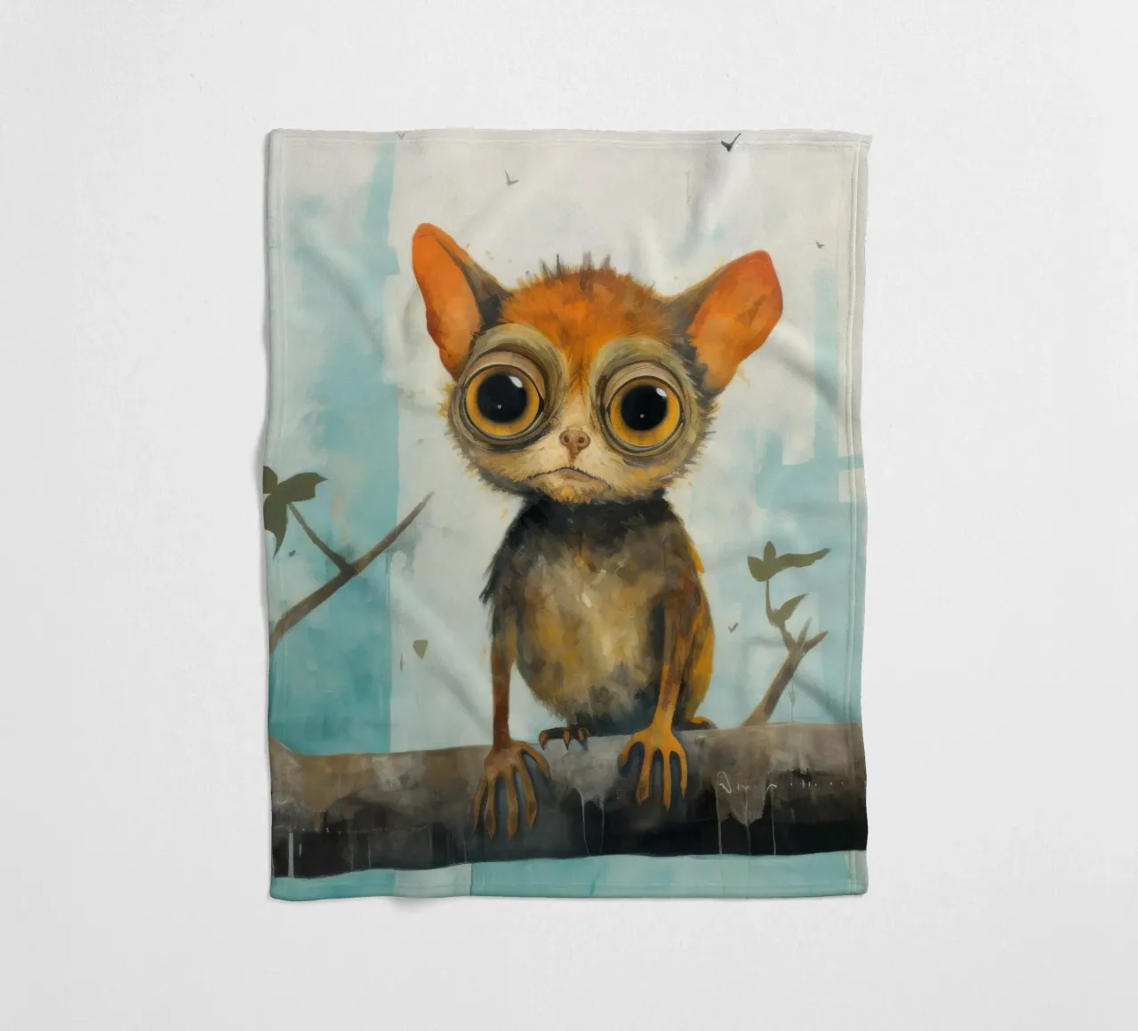 Tarsio minimo 1 coperta in pile da Minimal Animal Art