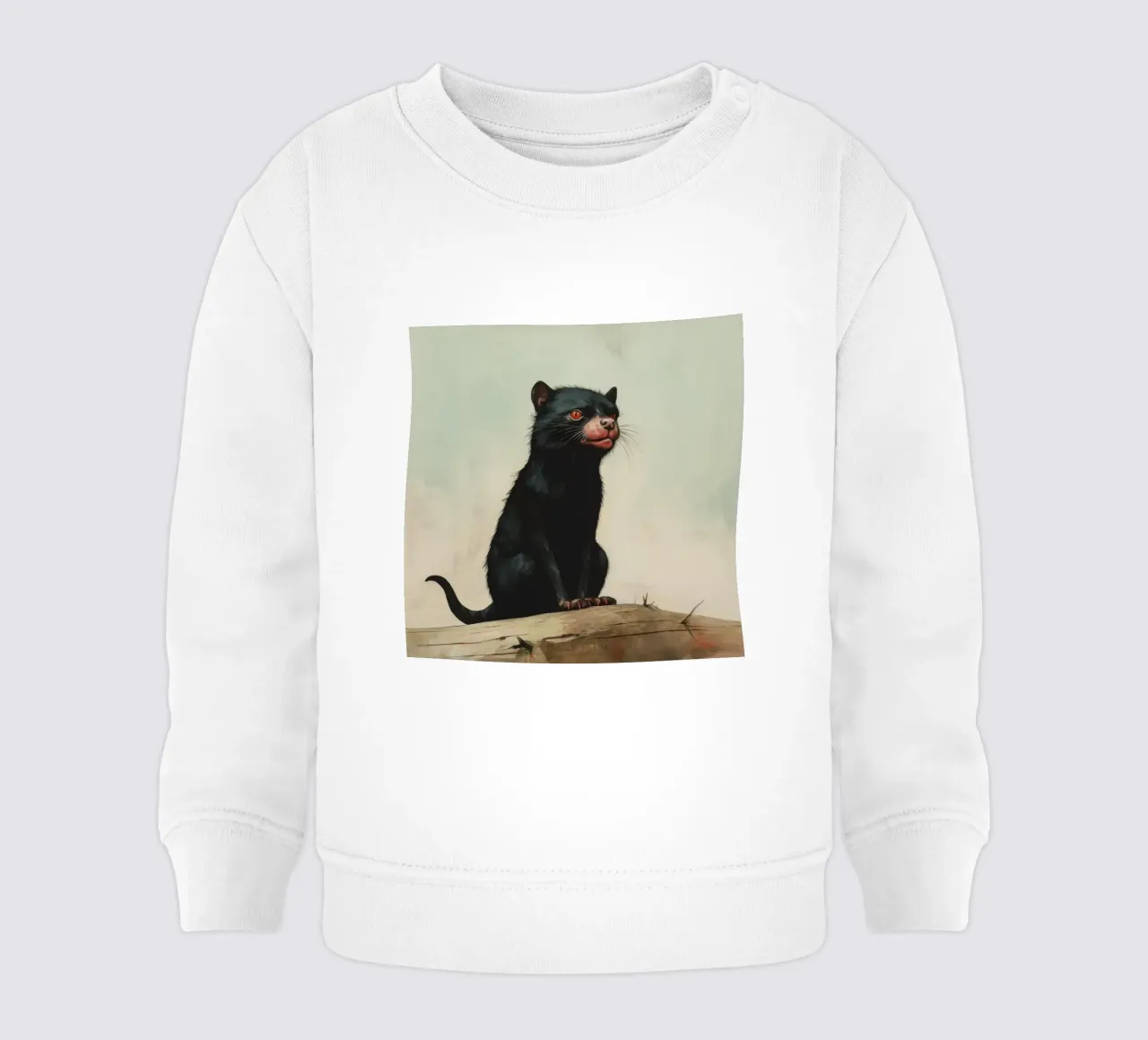 Minimal Tasmanian Devil 2 baby sweatshirt by Minimal Animal Art
