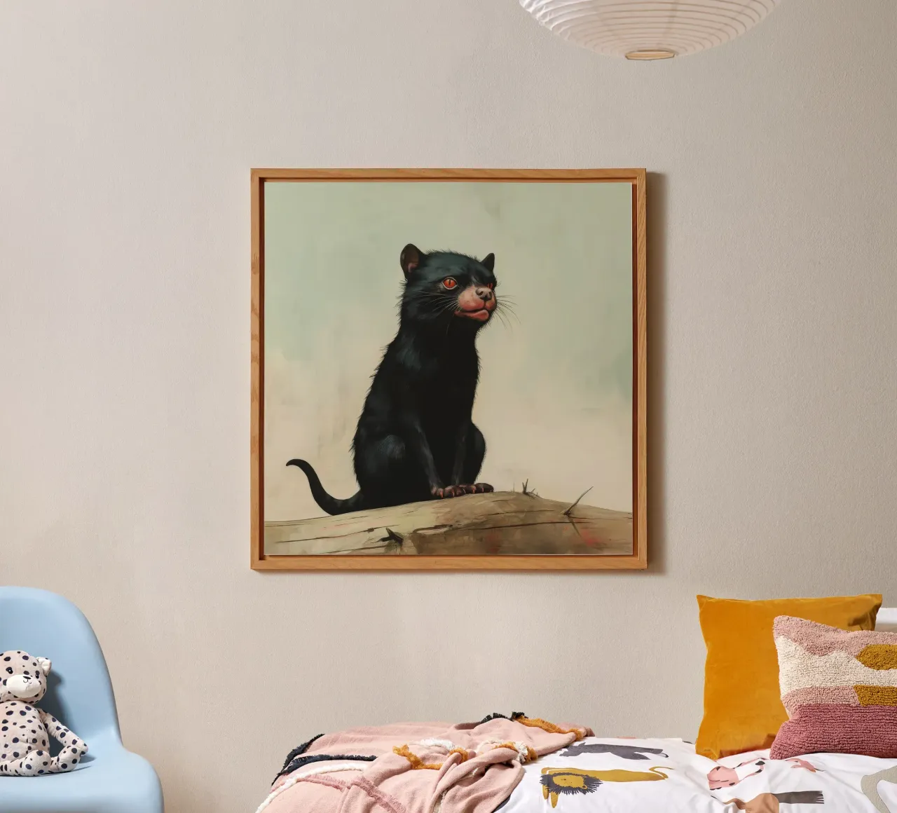 Minimal Tasmanian Devil 2 alu-dibond by Minimal Animal Art