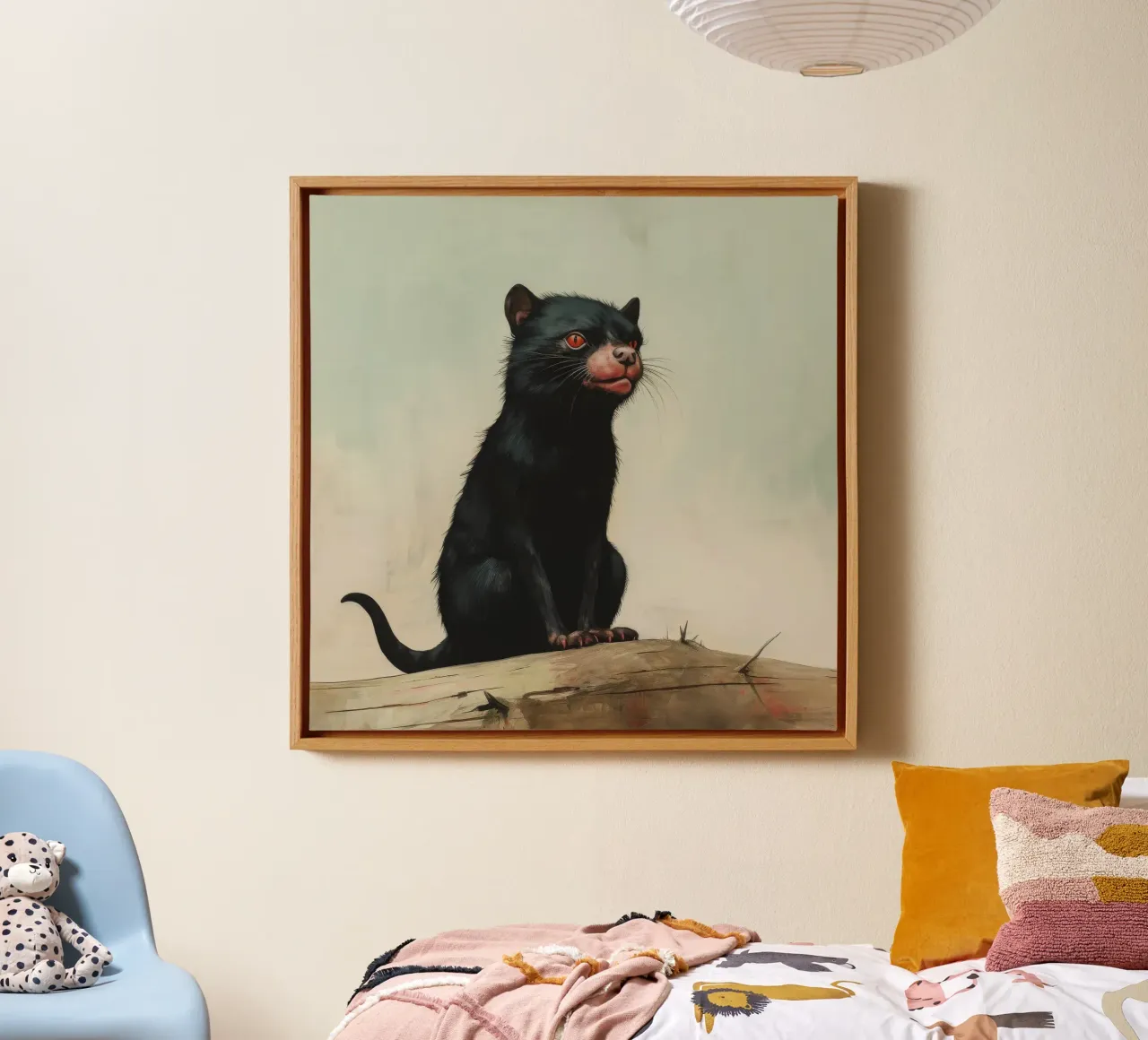 Minimal Tasmanian Devil 2 canvas by Minimal Animal Art
