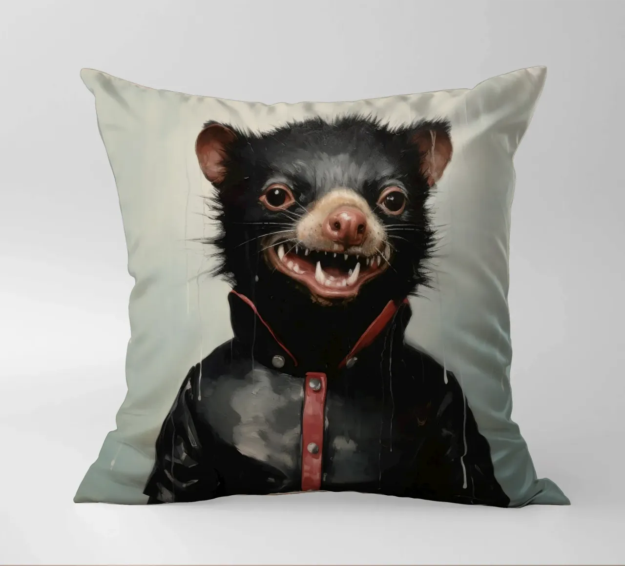 Minimal Tasmanian Devil 3 decorative cushion by Minimal Animal Art