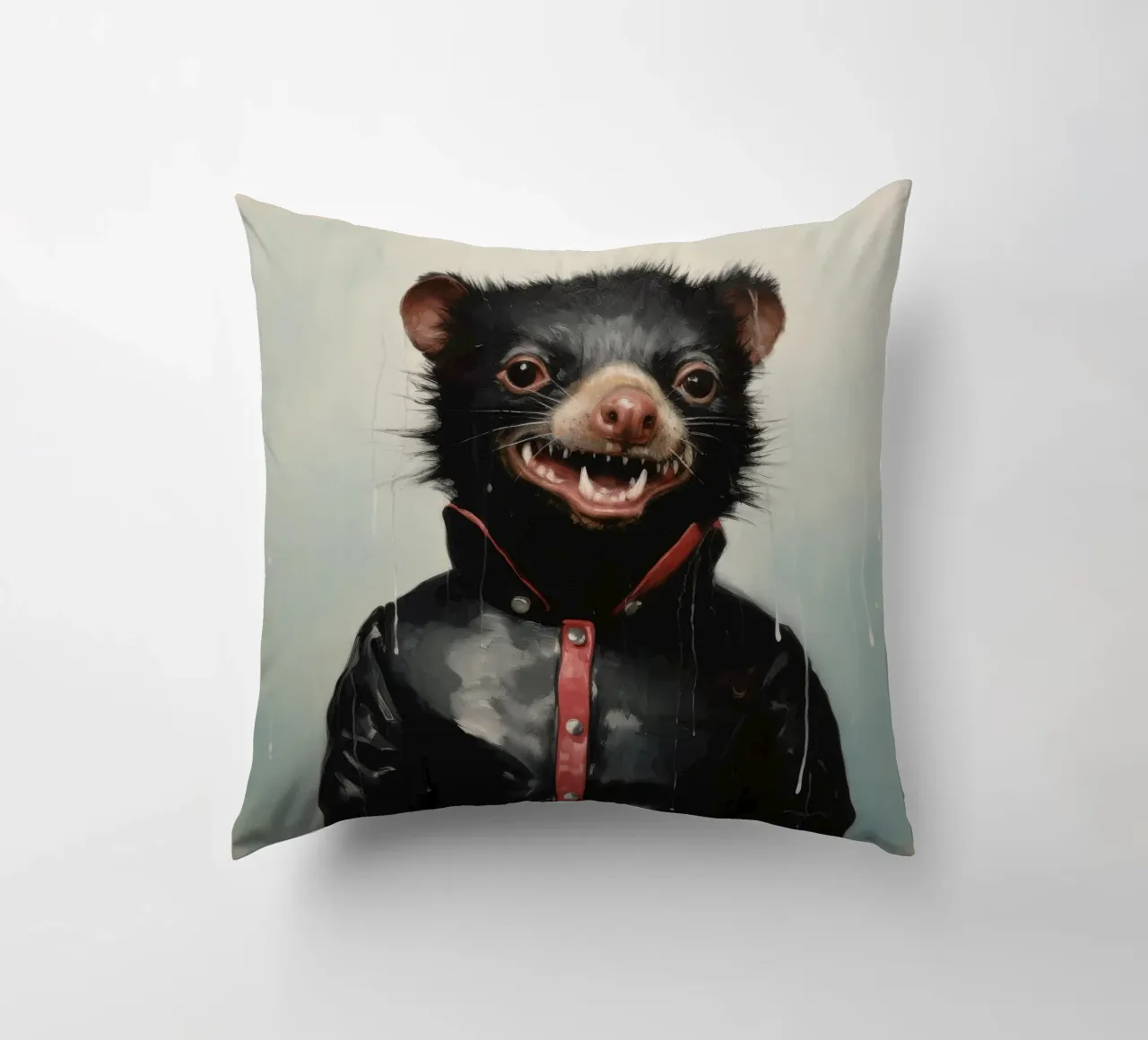 Minimal Tasmanian Devil 3 decorative cushion by Minimal Animal Art