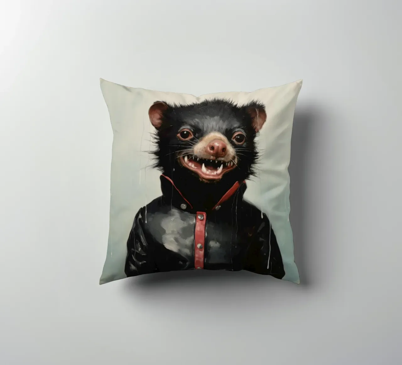 Minimal Tasmanian Devil 3 decorative cushion by Minimal Animal Art