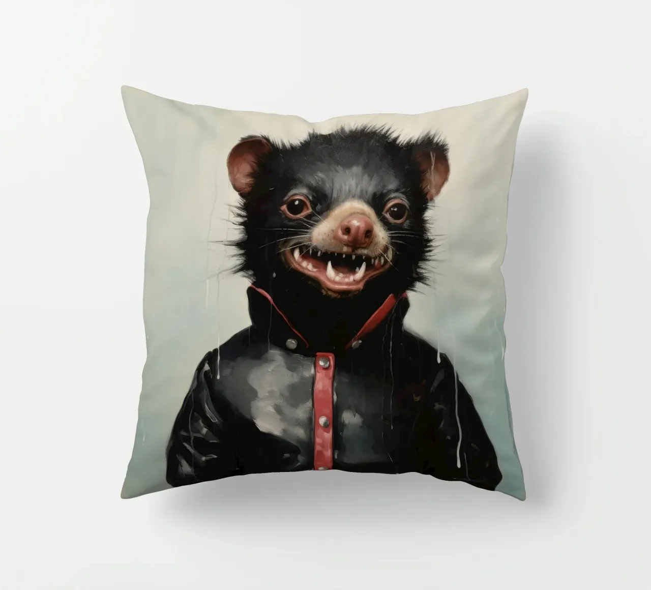 Minimal Tasmanian Devil 3 decorative cushion by Minimal Animal Art