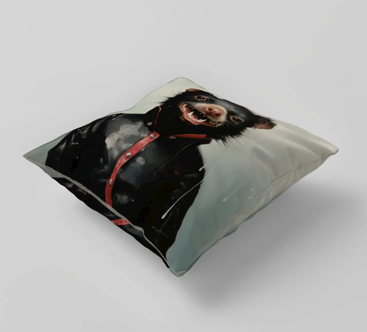 Minimal Tasmanian Devil 3 decorative cushion by Minimal Animal Art