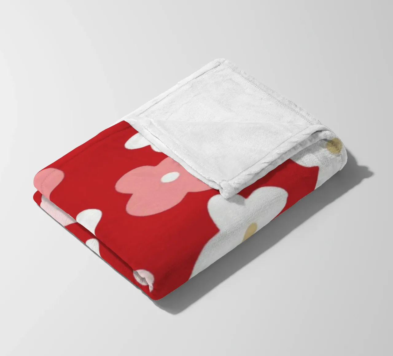 Design floreale preppy rosso coperta in pile da pdigitalprints