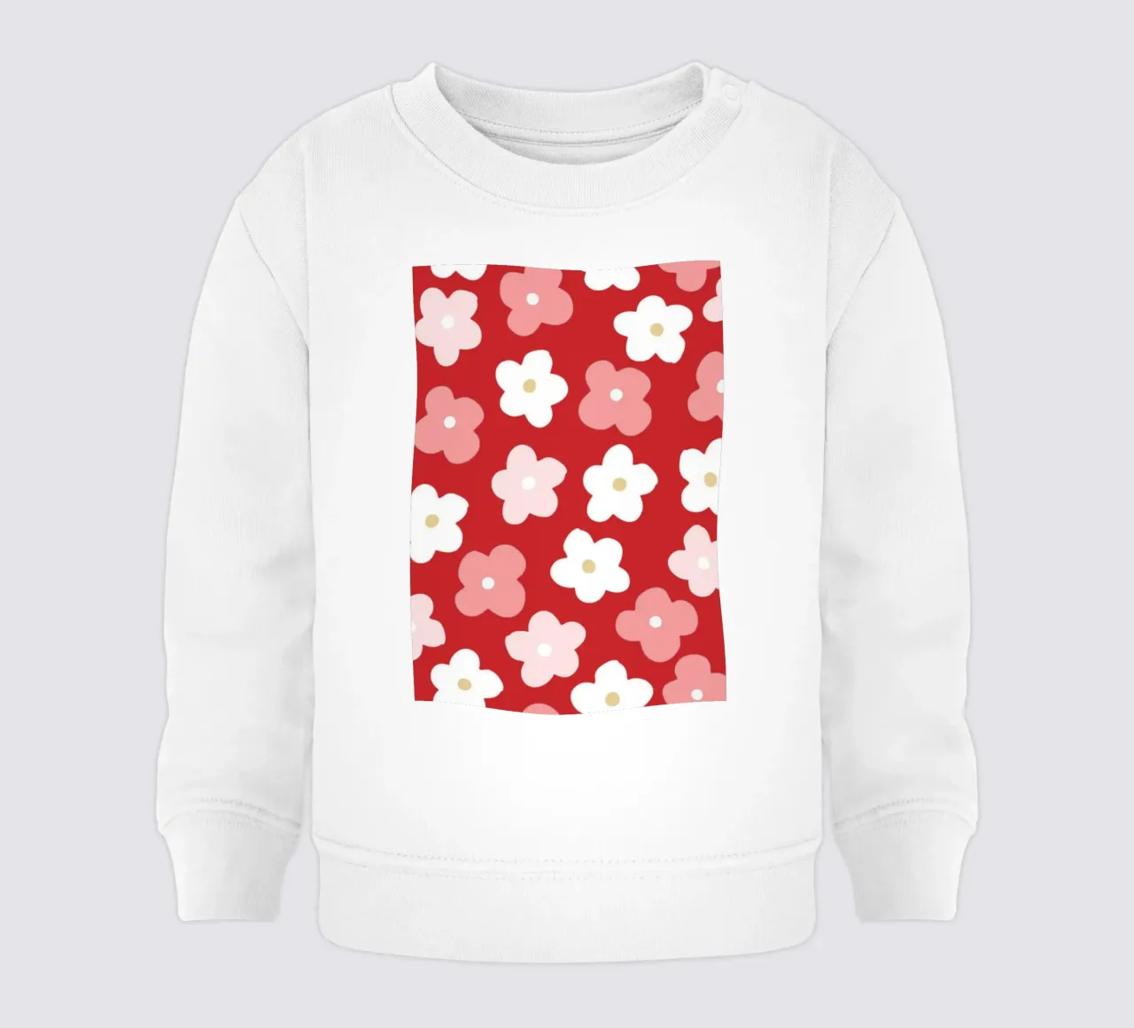 Design floreale preppy rosso felpa neonato da pdigitalprints