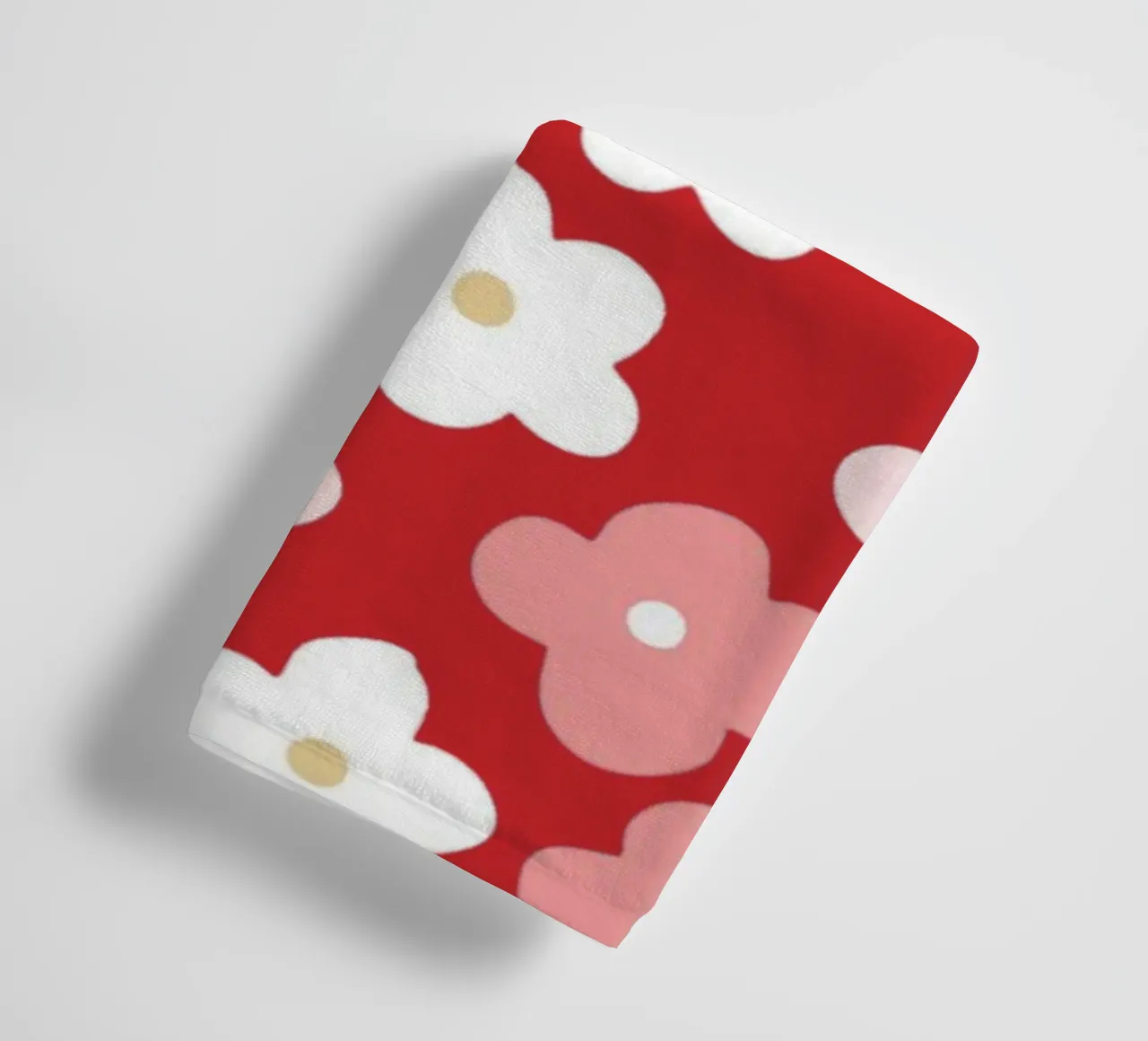 Design floreale preppy rosso asciugamano da bagno da pdigitalprints