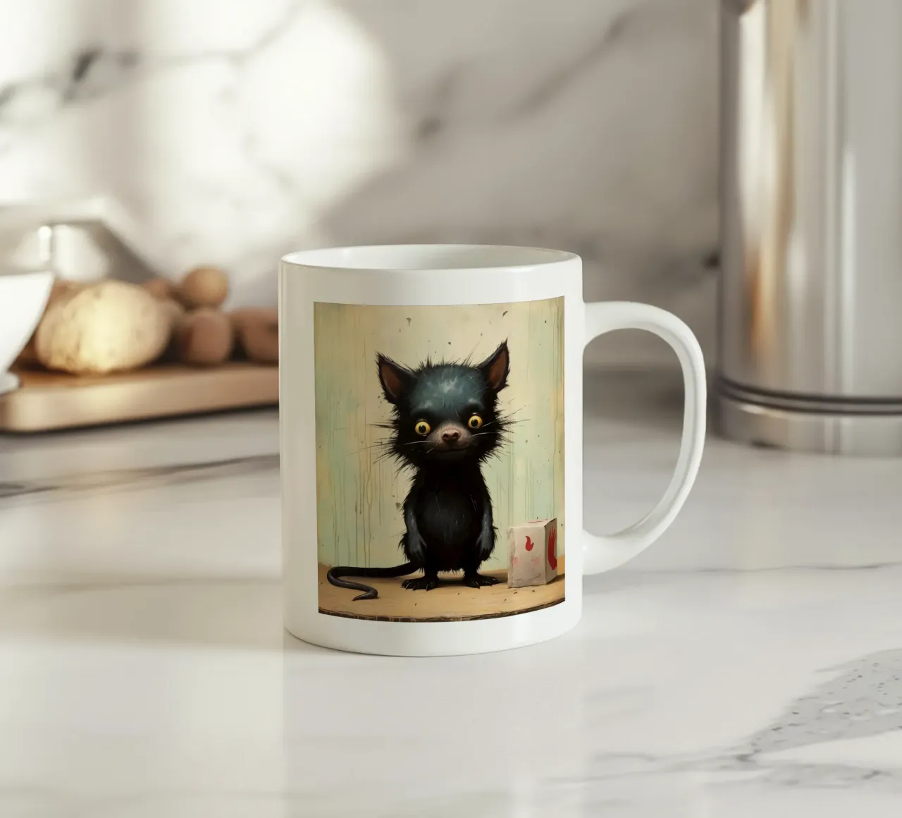 Diavolo della Tasmania minimale 4 tazza in ceramica da Minimal Animal Art