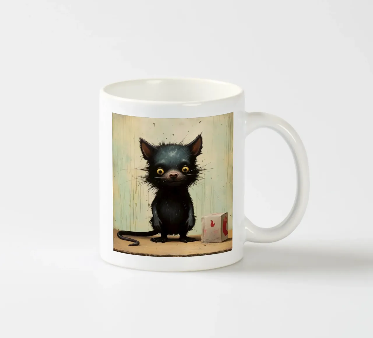 Diavolo della Tasmania minimale 4 tazza in ceramica da Minimal Animal Art