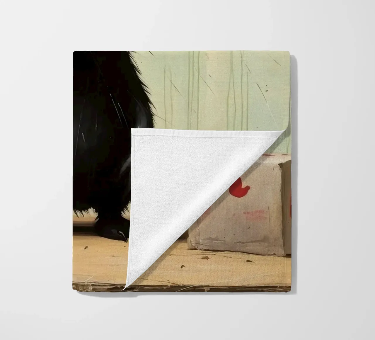 Minimal Tasmanian Devil 4 beach towel by Minimal Animal Art
