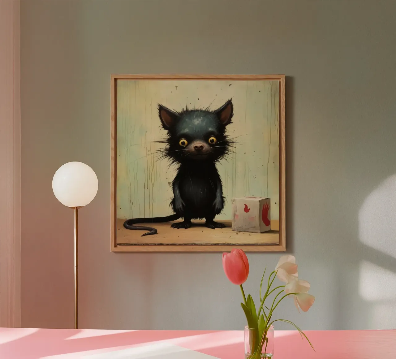 Minimal Tasmanian Devil 4 alu-dibond by Minimal Animal Art