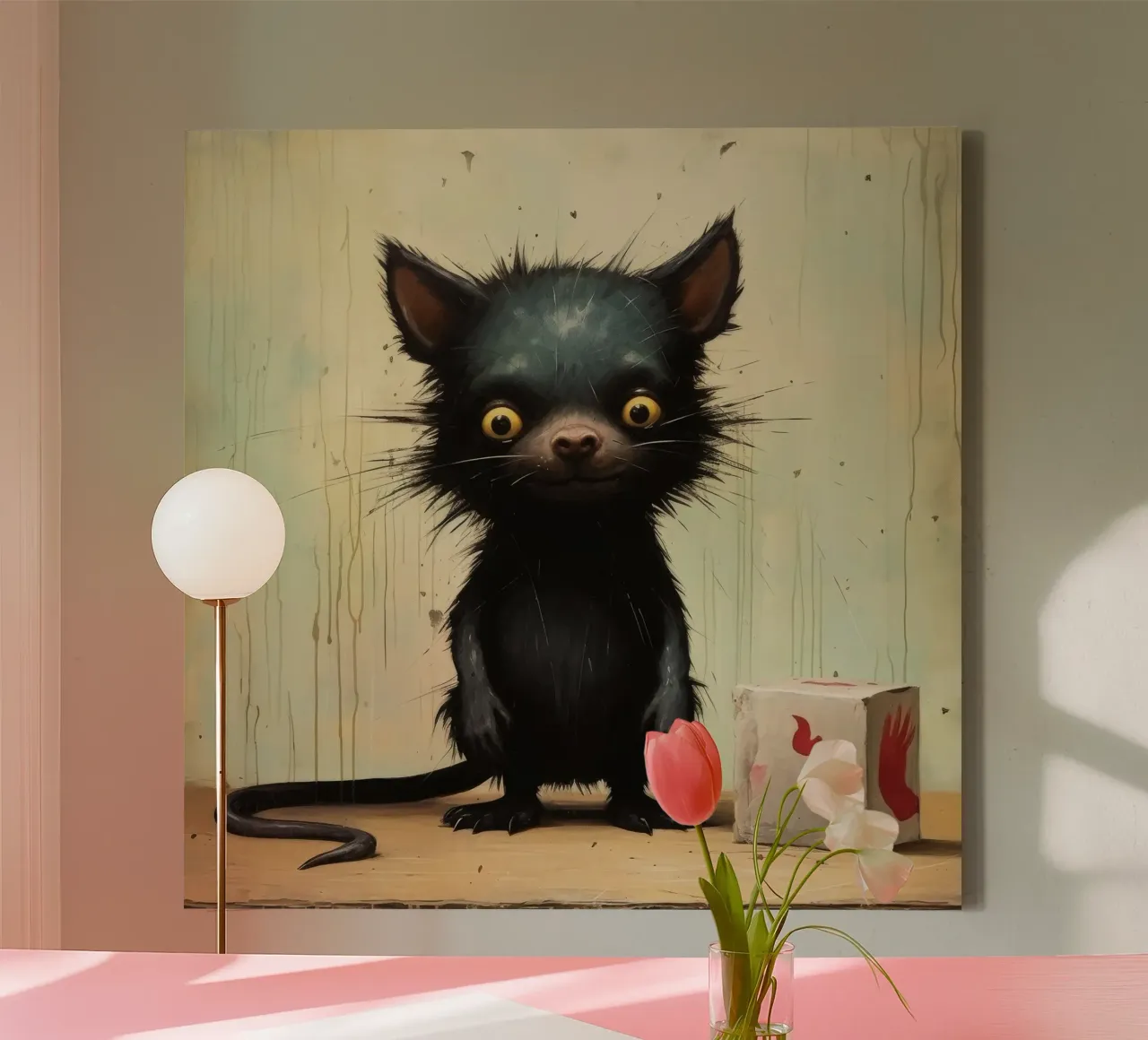 Minimal Tasmanian Devil 4 canvas by Minimal Animal Art
