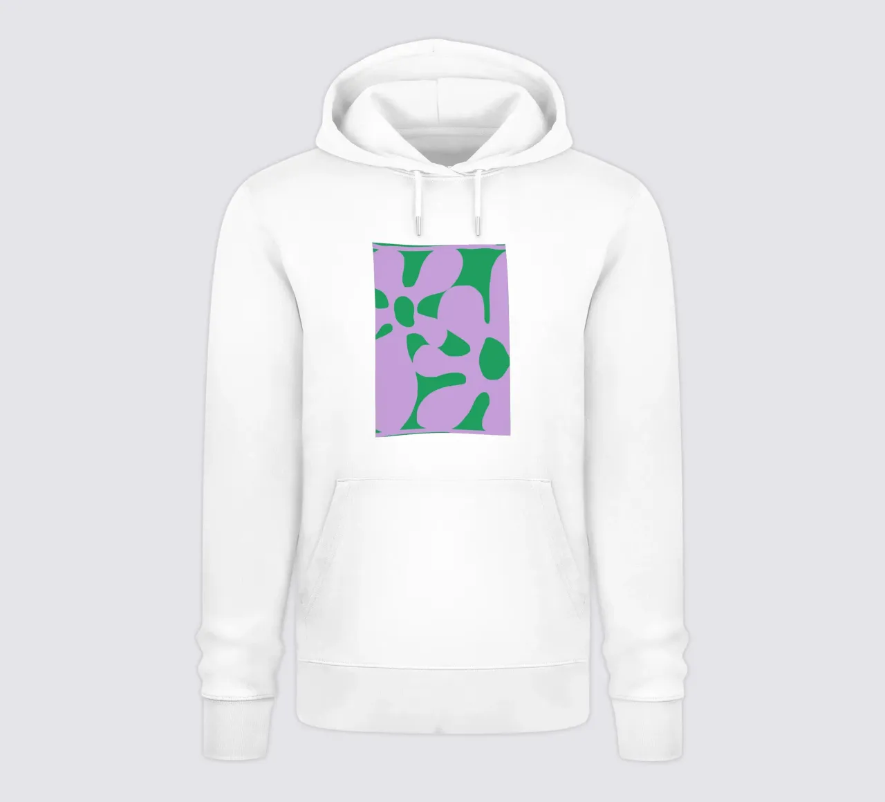 Grande fiore verde e viola Groovy felpa con cappuccio da pdigitalprints
