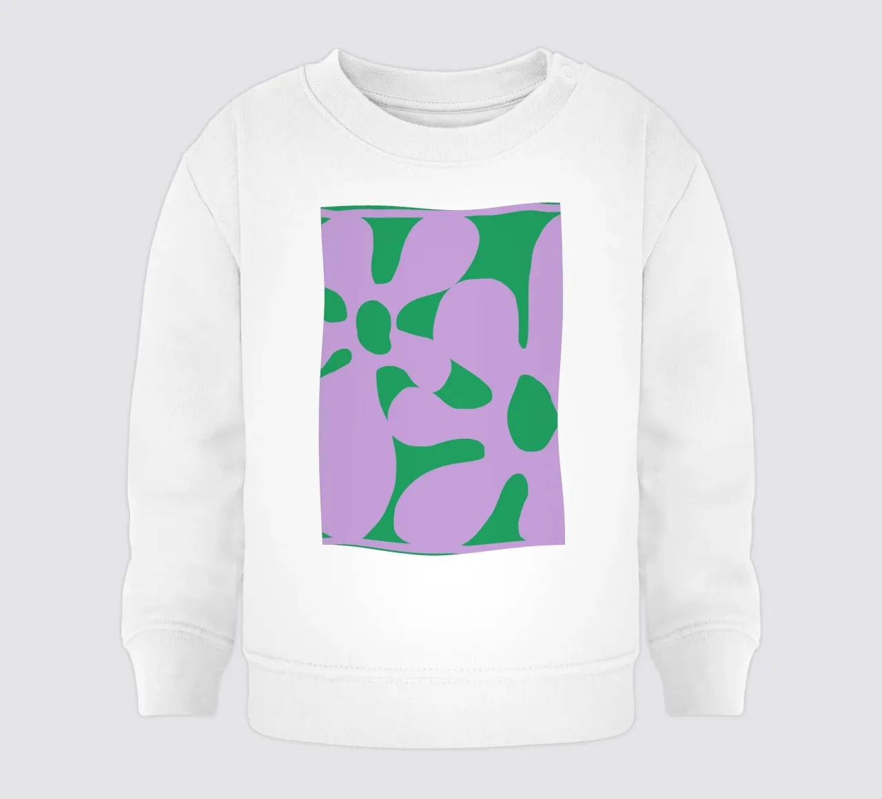 Grande fiore verde e viola Groovy felpa neonato da pdigitalprints