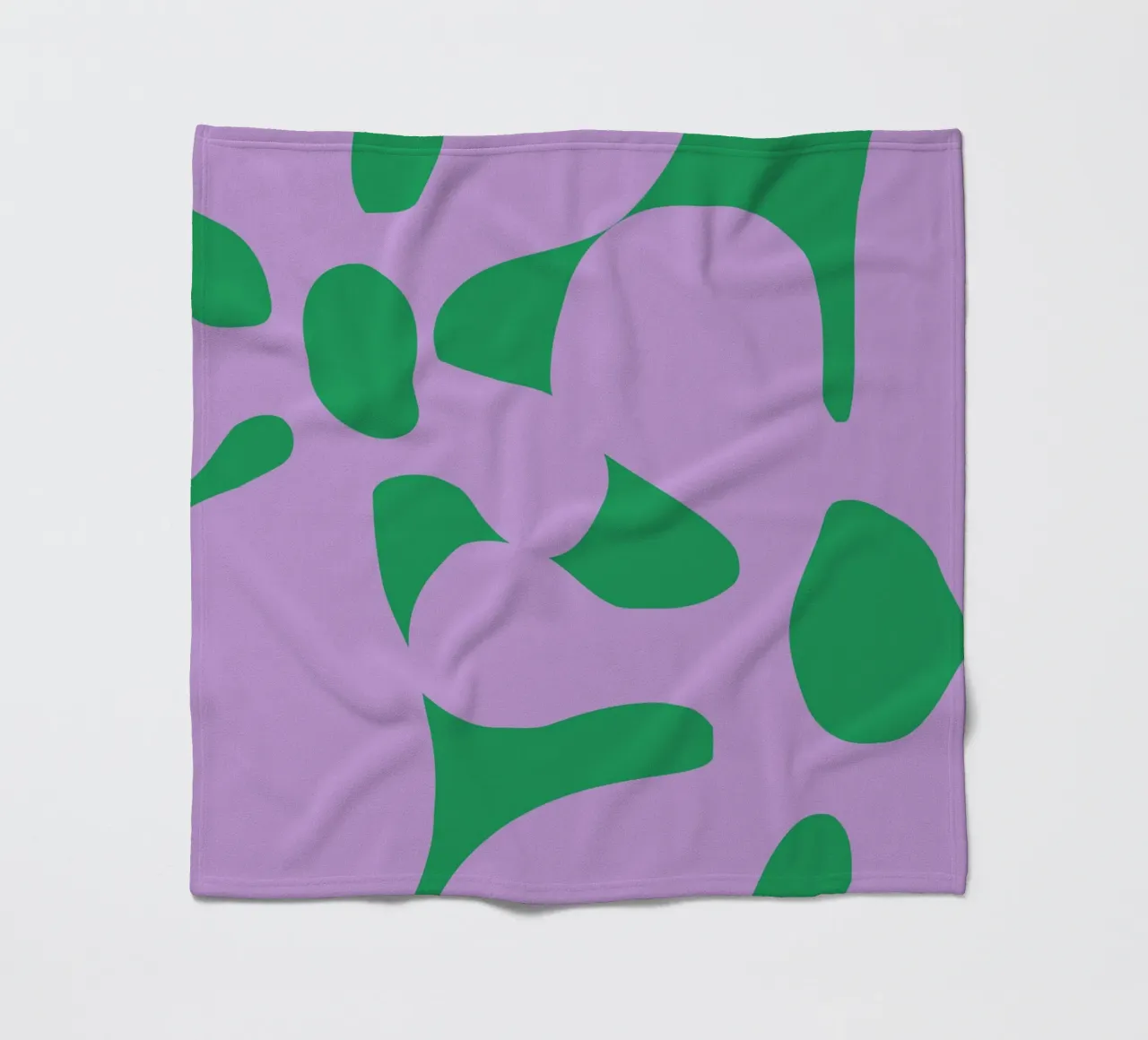 Grande fiore verde e viola Groovy coperta in pile da pdigitalprints