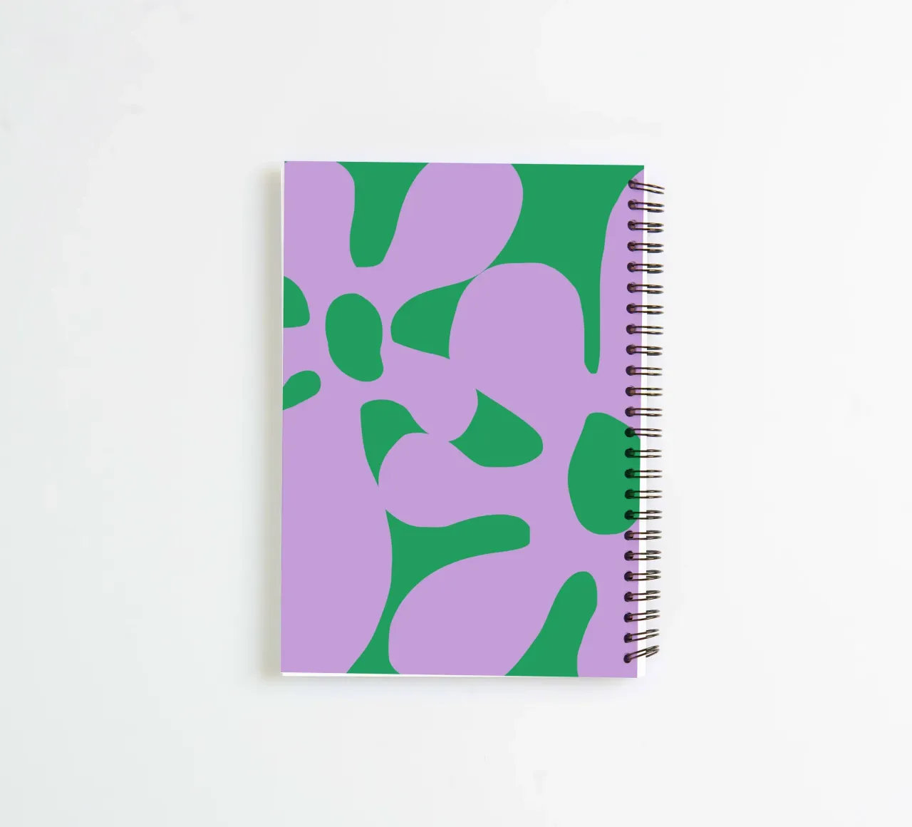 Grande fiore verde e viola Groovy diario ad anelli da pdigitalprints