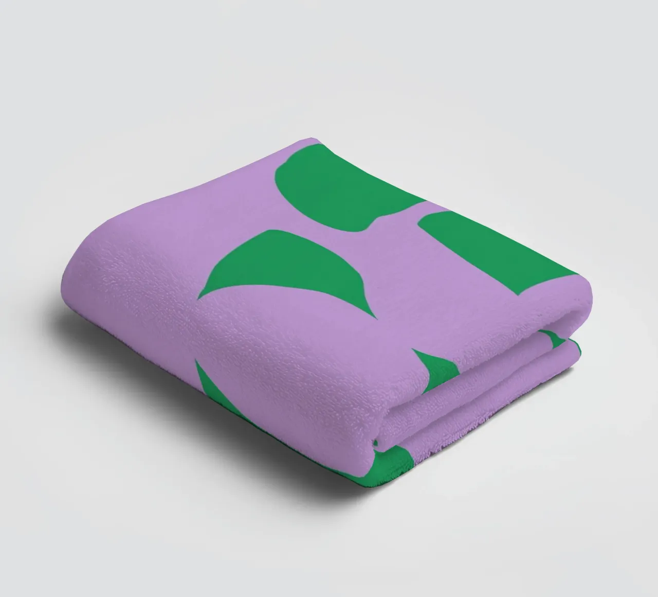 Grande fiore verde e viola Groovy asciugamano da bagno da pdigitalprints