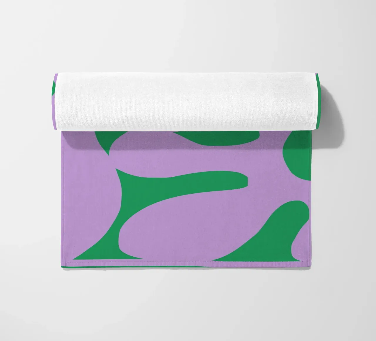 Grande fiore verde e viola Groovy telo mare da pdigitalprints