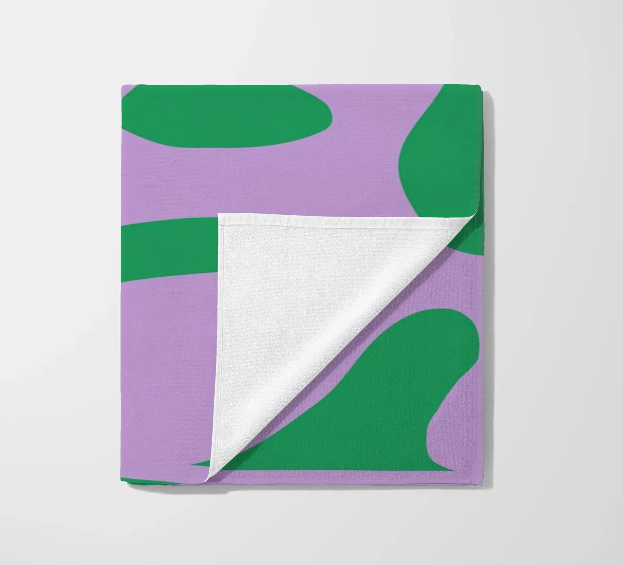 Grande fiore verde e viola Groovy telo mare da pdigitalprints